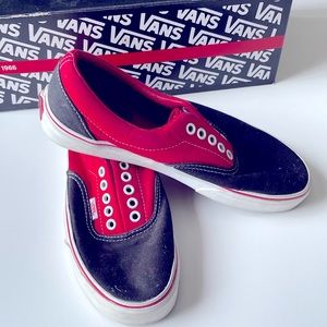 Red & Black Vans Era Authentic Sneakers